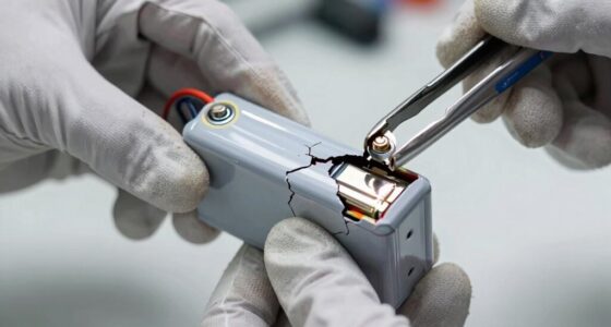handle cracked battery safely