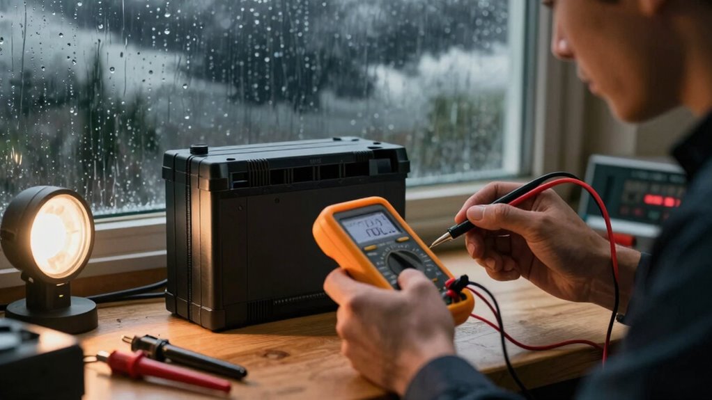 test battery backups regularly