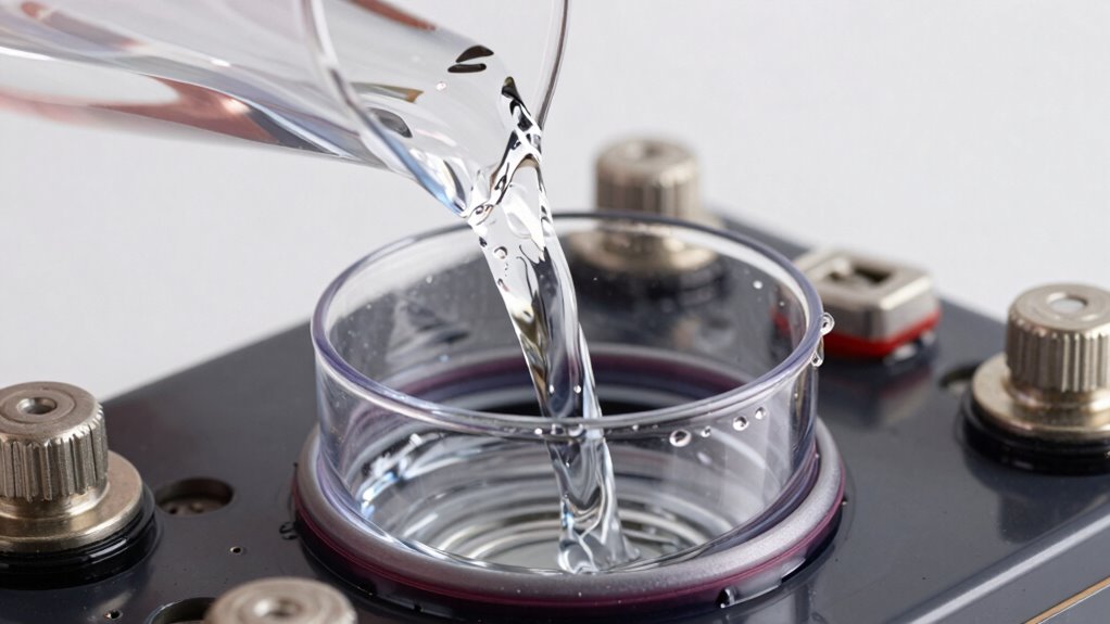 use pure distilled water