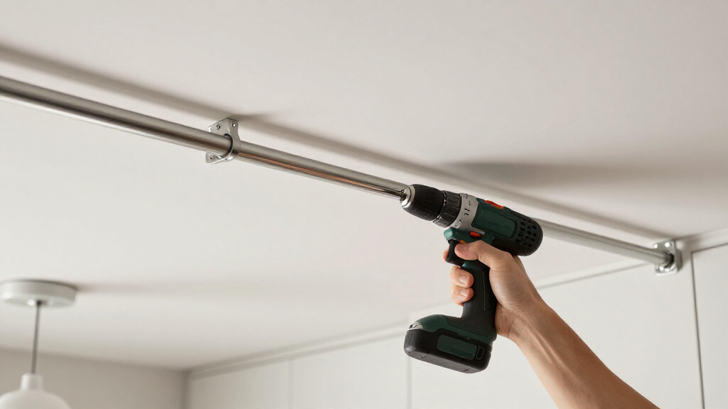 I Put A Curtain Rod On My Kitchen Ceiling, And Now I’m Doing It In Every Room