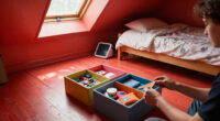 A Plain Attic Bedroom Is Now A “Little Jewel Box” After A Colorful Redo
