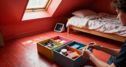 A Plain Attic Bedroom Is Now A “Little Jewel Box” After A Colorful Redo