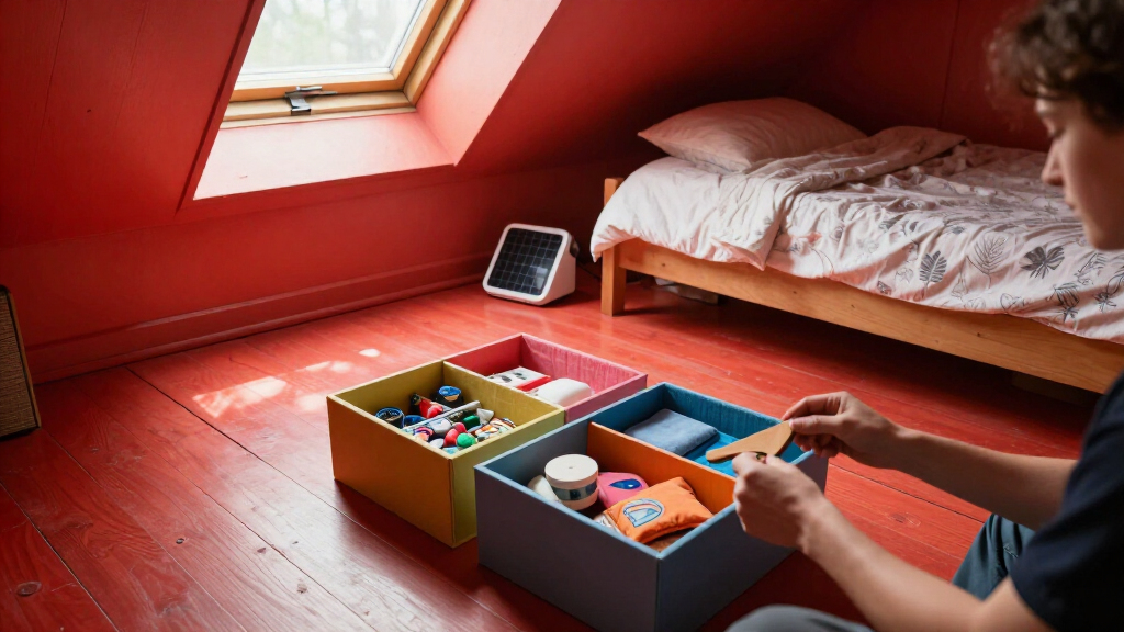 A Plain Attic Bedroom Is Now A “Little Jewel Box” After A Colorful Redo