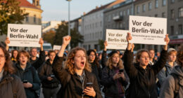 Berlin Protest Against High Rents Before Election