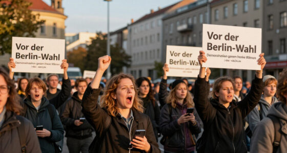 Berlin Protest Against High Rents Before Election
