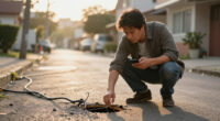 OMR Neighbourhood Battles Potholes, Dangling Cables - The Times Of India