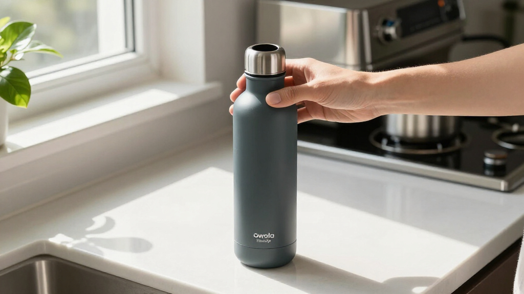 Owala FreeSip Stainless Steel Water Bottle 32 Oz Very, Very Dark