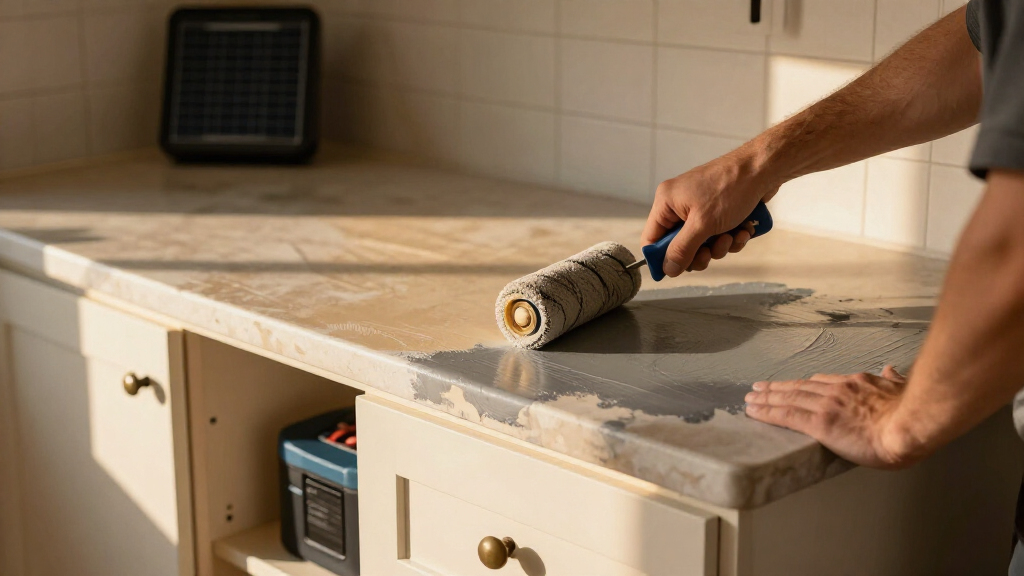 90S Countertops Look Completely Different After A Kitchen Got A Paint Redo