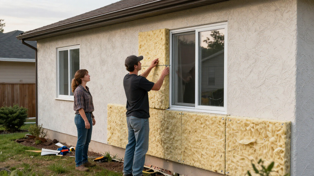 Continuous Exterior Insulation Over Stucco Retrofit