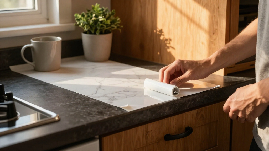 This $50 Amazon Find Made My Dark, Dated Countertops Look Like Expensive Marble